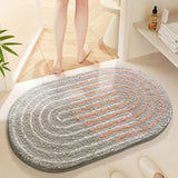 Qfdian  Nordic Fluffy Bath Mat - Super Soft & Thickened, High Absorbency Quick Dry, Flocked Microfiber, Bathroom Rug for Home Decor