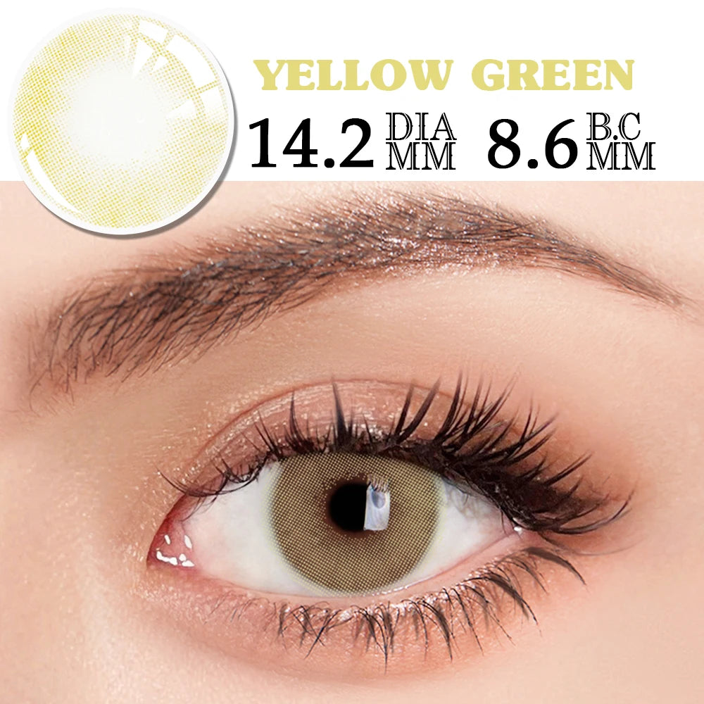 Qfdian 1 Pair Colored Contact Lenses for Eyes Gray Eye Contacts Blue Lenses Natural Fashion Lenses Cosmetic Eyes Contact