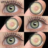 Qfdian  1 Pair Color Contact Lenses Makeup Blue Pupils Natural Brown Lenses High Quality Green Color Eye Lens Cosmetic Colorcon