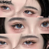 Qfdian 2 contact lenses Natural blue contact lenses Refractive color glasses Cosmetics Fast delivery every year