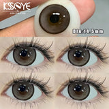 Qfdian 2Pcs Korea Colored Contact Lenses Diameter 14.5mm Prescription Myopia Degree-0.00to-8.00Makeup Soft Lens Eye Beauty Pupil