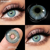 Qfdian  1 Pair Gray Color Contact Lenses for Eyes Natural Brown Blue Lenses Green Eye Contacts Beauty Cosmetic Pupils Yearly