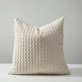 Qfdian  double-sided design Throw pillows cover Soft Boho style Square pillowcases Farm Neutral Nordic Home Decor Striped Corduroy 1PC