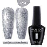 Qfdian  15ml UV Gel Nail Polish Semi Permanent Gel Varnish Enamel Brown Nail Gel Design Red Nails Art Nude Color Glitter Manicure