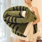 Qfdian  Thicken Warm Flannel Blanket Super Soft Fluffy Queen Blanket Single Double Size Cozy Skin-friendly Multifunctional Nap Blanket