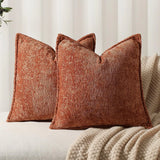 Qfdian  Ins Nordic Cushion Cover Thickened Chenille Throw Pillow Covers Green Decorative 45x45/50x50/65X65cm Sofa Bed Living Room Decor