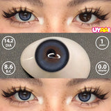 Qfdian  Color Contact Lens Black Lenses Natual look Brown Beauty Pupils Makeup Blue Contact Gray Eyes Women Cosmetic Fashion Lens