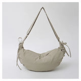 Qfdian Nylon Vintage Women Trendy Shoulder Bag Grunge Fashion Casual All Match Handbags Y2k Aesthetic Simple Office Lady Crossbody Bags