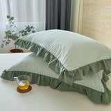 Qfdian  Cotton Lace Pillow Cover One Pair 48x74cm Pillow Core Inner Liner Washable Bedroom Decoration Pillow Case Bedding Accessories