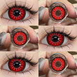 Qfdian  Cosplay Contact Lens Makeup Colored Pupils Cosmetics Beauty Red  Lenses Woman Cosplay Pink Pupils Halloween Color Contacts