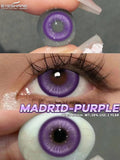Qfdian 1pair Colored Contact Lenses Purple Eye Lenses Yearly Cosplay Red Lenses Cosmetic Contact Helloween Soft Makeup Pupils