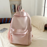 Qfdian Backpack for College Students, High School, Large Capacity Travel Backpack, Solid Color, Simple Computer Backpack