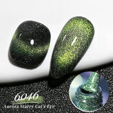 Qfdian  Transparent 10ml Cat Eye Gel Colorful Sparking Aurora Nail Ppolish Semi Permanent Magnetic Gel For Nails Art Gel Varnish