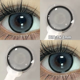 Qfdian  2pcs Cyberpunk Blue Contact Lenses for Eyes Fashion Color Pupils Beauty Eye Color lenses Natural Gray Lens Myopia Lenses