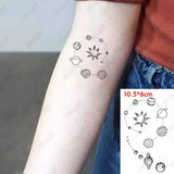 Qfdian  Waterproof Temporary Tattoo Sticker Black Hand Drawn Heart Design Body Art Fake Tatto Flash Tatoo Finger Wrist Ankle Female