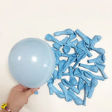 Qfdian  Pastel Blue Balloon Garland Arch Kit White Blue Confetti Balloons Baby Shower Gender Reveal Birthday Party Wedding Decorations