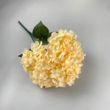 Qfdian  5 Heads Hydrangea Bouquet Silk Artificial Flowers for Party Wedding Living Room Decoration Accessories Home Decor Fake Flowers