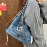Qfdian Korean Office Lady Elegant Women's Handbags All Match Chain Chic Y2k Aesthetic Underarm Bag Casual Trendy Fashion Shoulder Bags
