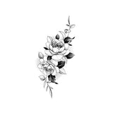 Qfdian  Waterproof Temporary Tattoo Sticker Black Line Flower Sexy Totem Body Art Arm Fake Tattoos Sleeve For Women Men Waist Thigh Leg