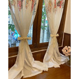 Qfdian  Village Curtains for Living Room Nordic Cotton Half Door Blackout Kitchen Washing Table Screen