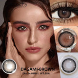 Qfdian  1 Pair Natural Fashion Colored Contact Lenses for Eyes Brown Pupils Gray Contact Lenses Cosmetic Lens New Pupil Yearly