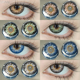 Qfdian 1 Pair Blue Eye Lenses Colored Pupils for Eyes Pink y2k Lenses Korean Fashion Lenses Green Colorcon Cosmetic Gray Lenses