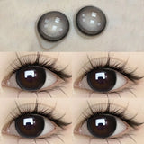Qfdian Myopia Contact Lenses Big Black Eyes Cosmetic Contacts Lenses Beautiful Yearly Colored Contact natural Lenses for eyes 2pcs/Pair