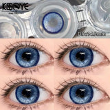 Qfdian 1 Pair New Color Contact Lenses with Myopia Degree High Quality Blue Eyes Colored Lens Makeup Beautiful Pupil Yearly Use