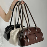 Qfdian Fashion Armpit Bag, High- Value Versatile Handbag Niche Design Women Tote Shoulder Bag, Retro Pu Leather Purses and Handbags