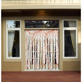 Qfdian  85" x 60" 2pcs Halloween Door Curtain Decoration with Bloody Hand Prints - Bloody Doorway Curtain Halloween Creepy Cloth for Ha