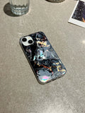 Qfdian Ink black water-ripple cool phone case for iphone 11 15 pro max 14promax 14 13 13pro 15pro 14pro 12pro new arrival funda coque