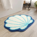 Qfdian  Creative Cute Bath Mat Shell/flower/Halloween Pumpkin/frog Shape Bathroom Decorative Area Rugs Water Absorbent Anti-slip Mats