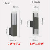 Qfdian  LED balcony Outdoor Wall Lamp Waterproof Garden Porch Wall Sconces Villa Hotel Courtyard Aisle Corridor Wall Lamp