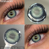 Qfdian  2pcs Blue Color Contact Lenses for Eyes High Quality Brown Natural Lens Green Pupils Korean Soft Lens Cosmetic Yearly