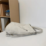 Qfdian Women's Backpack Multi-Purpose Bag Large Capacity Pure Color Design Versatile Commuter Crossbody Bag Personalized Trendyy Canvas Bag Shoulder Bag Backpack