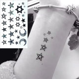 Qfdian  Waterproof Temporary Tattoo Sticker Black Hand Drawn Heart Design Body Art Fake Tatto Flash Tatoo Finger Wrist Ankle Female
