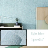 Qfdian Thicken Waterproof Mildew Proof Self-adhesive Wallpaper Linen Plain Color Living Room bedroom Stickers Renovation Wall Stickers