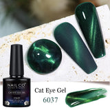 Qfdian  Transparent Cat Eye Gel polish Crystal Magnetic Gel Nail Polish Nail Semi Permanent Varnish UV Gel Nails Art Soak