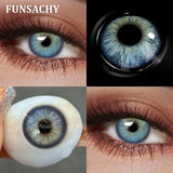 Qfdian  1 Pair Dark Brown Color Contact Lenses for Eyes New Natural Black Lens 14.5mm Big Diameter Eye Contacts Cosmetic Yearly