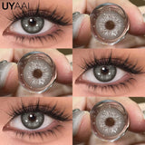 Qfdian 1 Pair Colored Contact Lenses for Eyes Blue Eye Lenses Green Fashion Lenses High Quality Brown Natural Lenses Gray Lenses
