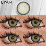 Qfdian  1Pair Fashion Big Lenses Colored Contact Lenses for Eyes Beauty Blue Eyes Lenses Natural Green Pupils Brown Grey Lens