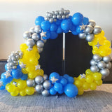 Qfdian  Royal Blue Yellow Balloon Arch Garland Kit Kid Birthday Party Ballon Decor Baby Shower Wedding Anniversary Graduation Decoration