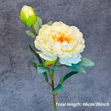 Qfdian Large Silk Peony Artificial Flowers High Quality Simulation Peony European Style Fake Flowers Bouquet For Wedding Home Decor 1PC