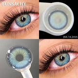 Qfdian  1pair METATRON Color Contact Lenses for Eyes Brown Eye Contacts Gray Pupils Yearly Use Women Cosmetics Color Eye Lens