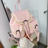 Qfdian  Lace Patchwork Fairy Fashion Handbags Y2k Aesthetic Chic Casual Simple Backpacks Korean Women Mini Sweet Preppy Schoolbags