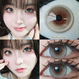 Qfdian  Daily Disposable 10PCS Colored Contact Lenses for Eyes Myopia Lens Beauty Pupils Eye Lenses Fashion Blue Purple Lenses