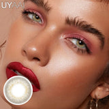 Qfdian 1 Pair Colored Contact Lenses for Eyes Natural Brown Lenses Beauty Lenses Gray Lenses Eye Contact for Woman Quality Lens
