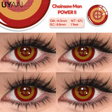 Qfdian  Halloween Cosplay Cosmetics Color Contact Lenses Red Color Lens Anime White Lenses Big Eye Lenses