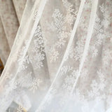Qfdian  Curtains for Bedroom Living Dining Room Lace Pastoral Floral French Windows Door Luxury Country Style Simple