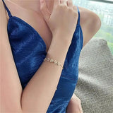 New Light Luxury Shine AAA Zircon Flower Bracelet for Women Girls Cute Romantic Crystal Bracelet Engagement Wedding Jewelry Gift